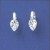 SPC 6mm CLIP SET TEARDROP CZ STUDS     =
