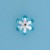 SPC CLIP SET BLUE STONE FLOWER STUD    =
