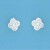 SPC WHITE CZ CLOVER SHAPED STUDS       =