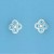 SPC BLUE CZ CLOVER SHAPED STUDS        +
