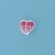 SPC FADING PINK CRYSTAL SET HEART STUDS=