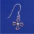 SPC TEARDROP PURPLE STONE CROSS DROPS