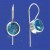 SPC BLUE CZ WIRE FITTING DROP EARRINGS