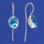 SPC OVAL BLUE CZ WIRE FITTING DROPS    =