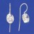 SPC SQ.PURPLE STONE DROP EARRINGS