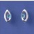 SPC 4mm SQ.BLUE STONE SET MARQUISE STUD