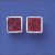 SPC 8MM SQ. GARNET STUDS
