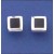 SPC 7mm SQ ONYX STUDS WITH PLAIN RIM   =