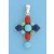 SPC MULTI STONE CROSS PENDANT          =