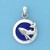 SPC BLUE STONE 17mm WHALE PENDANT      =