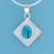 SPC OVAL TURQUOISE DIA.SHAPED PENDANT  =