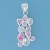 SPC PINK/WHITE CZ  PENDANT