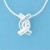SPC BLUE/WHITE CZ CURVED CROSS PENDANT =