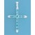 SPC 52x38mm OVAL BLUE STONE SET CROSS