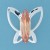 SPC 10mm CHAMPAGNE CZ BUTTERFLY PEND.