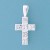 SPC 20x14mm 6 SQ CZ RUBSET CROSS       =