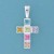 SPC 20x14mm 6 SQ CZ MULTI RUBSET CROSS =