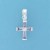 SPC 15x12mm PURPLE STONE BAGETTE CROSS =