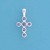SPC 15x11mm PURPLE STONE CROSS         =