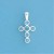 SPC 15x11mm  BLUE STONE CROSS          =