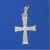 SPC TRIANGULAR CZ SET 19x15mm CROSS