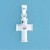 SPC CZ SET 17x12mm POLISHED CROSS      =