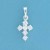 SPC 15x11mm 6 STONE CZ CROSS           =