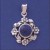 SPC ROUND FLOWER ASST STONE PENDANTS