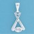 SPC OVAL CZ X SHAPED PENDANT           =