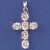 SPC 21x18mm OVAL CZ CROSS PENDANT