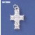 SPC 18x13mm SQ.CZ SET CROSS PENDANT    =