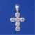 SPC 5 STONE PINK CZ CROSS PENDANT      =