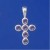 SPC 5 STONE PURPLE STONE CROSS PENDANT =