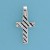 SPC DIAGONAL CZ CHANNEL SET CROSS PEND.
