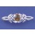 SPC 10x8 OVAL AMBER CAST CELTIC BROOCH =