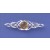 SPC 10mm ROUND AMBER CAST CELTIC BROOCH