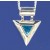 SPC FANCY TRIANGLE BLUE CZ PENDANT     =