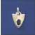 SPC OVAL SAPPHIRE SET SHIELD PENDANT   -