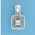 SPC SQ.LAVENDER CZ FILLIGREE SQ.PENDANT