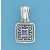 SPC SQ.PURPLE CZ FILLIGREE SQ.PENDANT