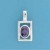 SPC OPEN SQ.OVAL PURPLE CZ PENDANT