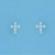 SPC 8mm CRYSTAL SET CROSS STUDS-BLUE