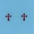 SPC 8mm CRYSTAL SET CROSS STUDS-PURPLE