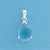 SPC CURVED TEARDROP BLUE CZ PENDANT    =