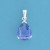 SPC CURVED TEARDROP VIOLET CZ PENDANT  =