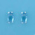 SPC CURVED OVAL BLUE FACETED STUDS