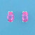 SPC CURVED OVAL PINK FACETED STUDS