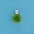 SPC 8mm CLAW SET SQUARE PENDANT-GREEN  =