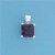 SPC 8mm CLAW SET SQUARE PENDANT-PURPLE =