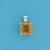 SPC 8mm CLAW SET SQUARE PENDANT-YELLOW =